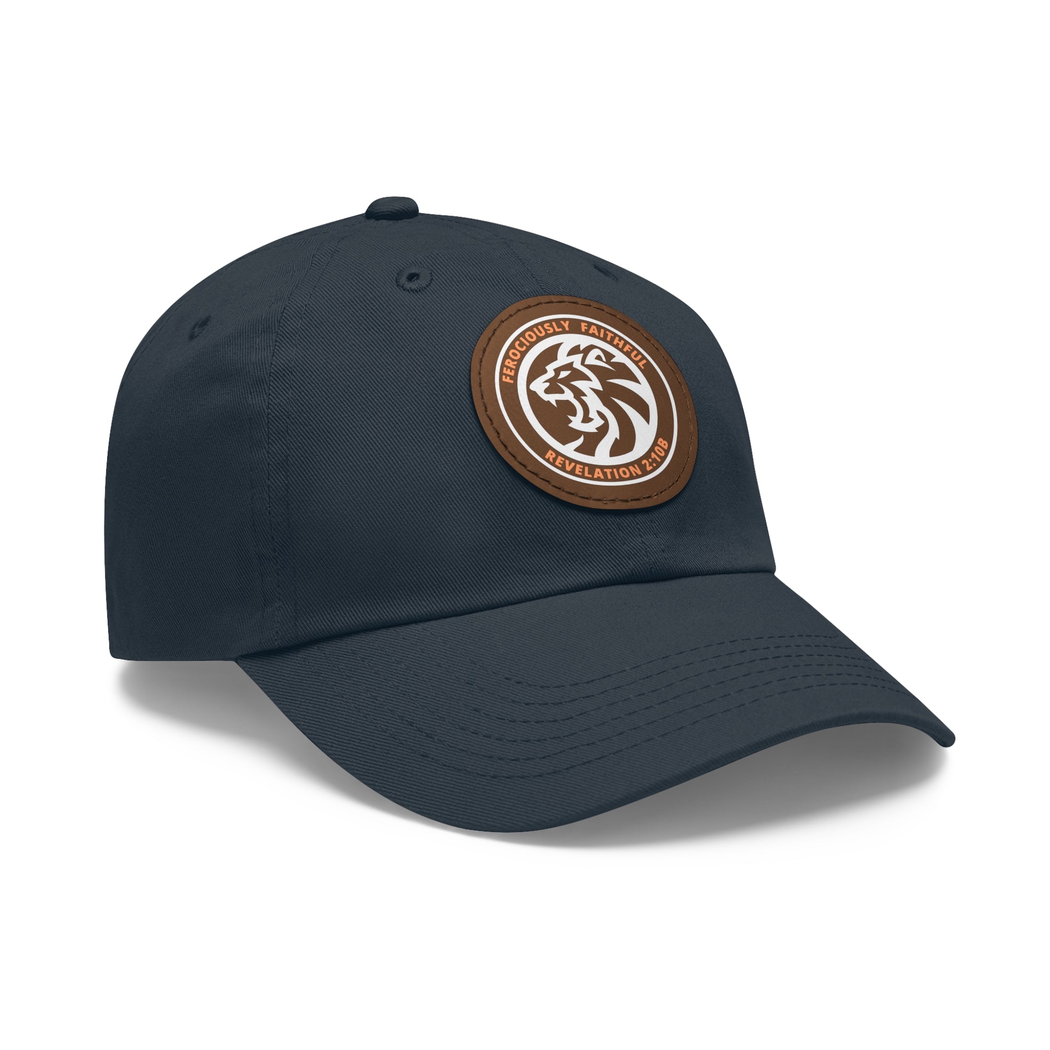 Lion Leather Patch Hat