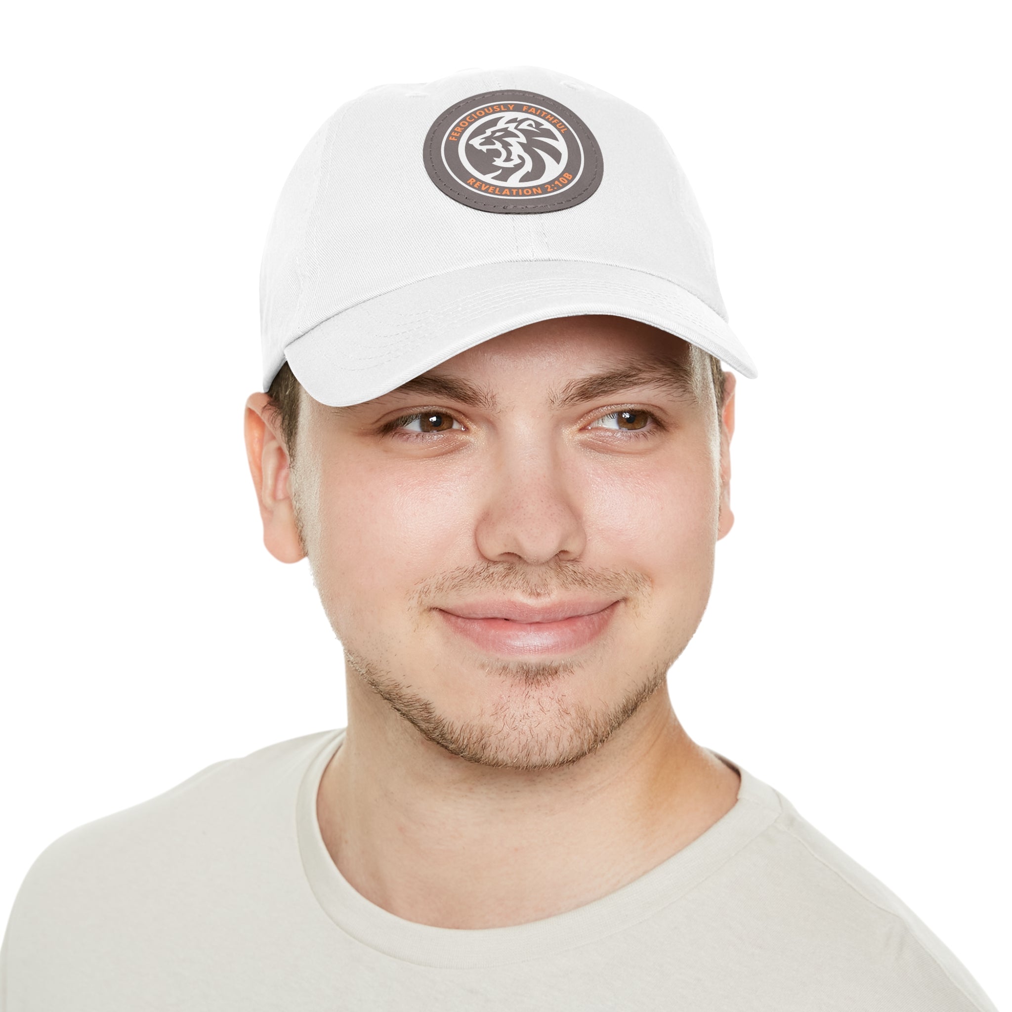 Lion Leather Patch Hat