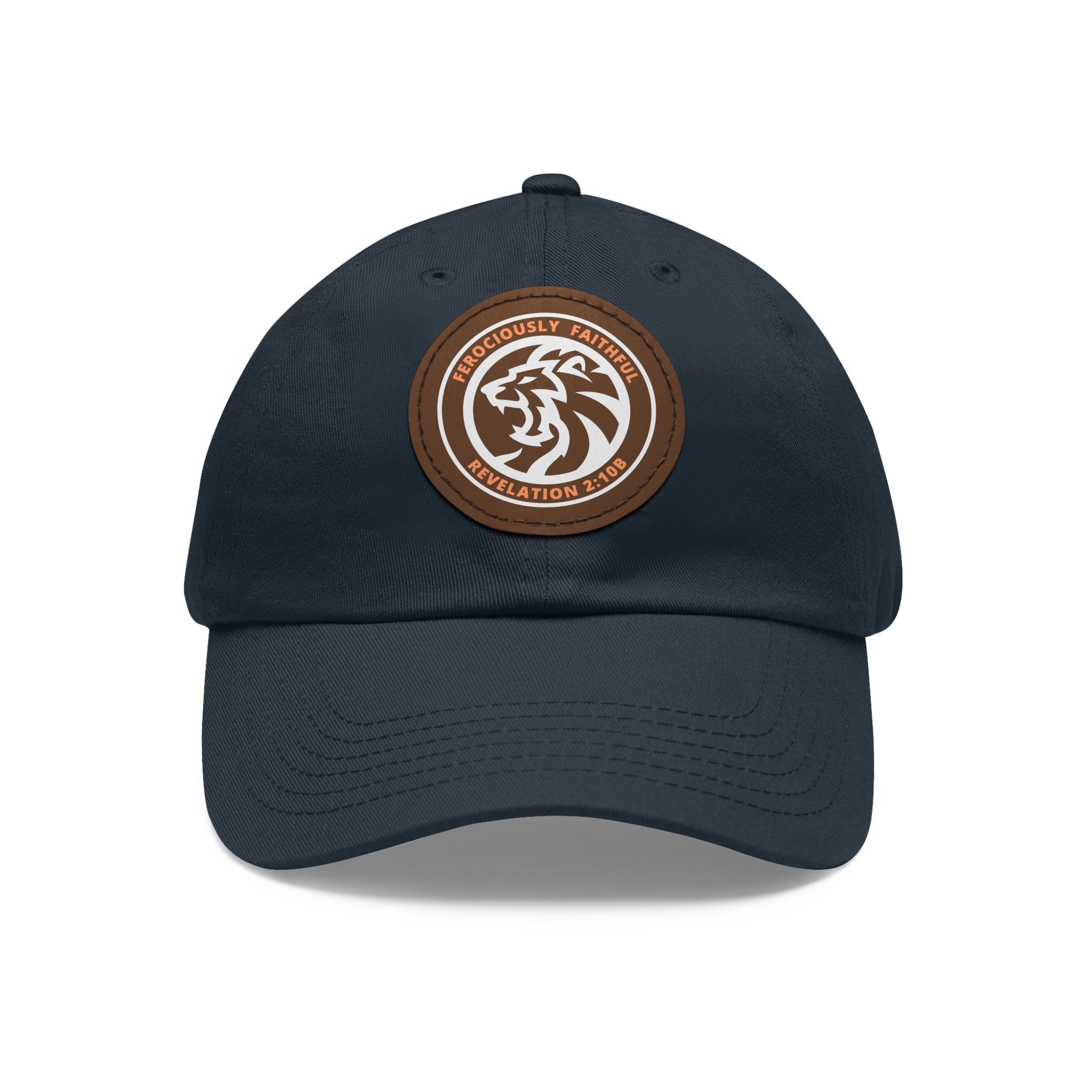 Lion Leather Patch Hat