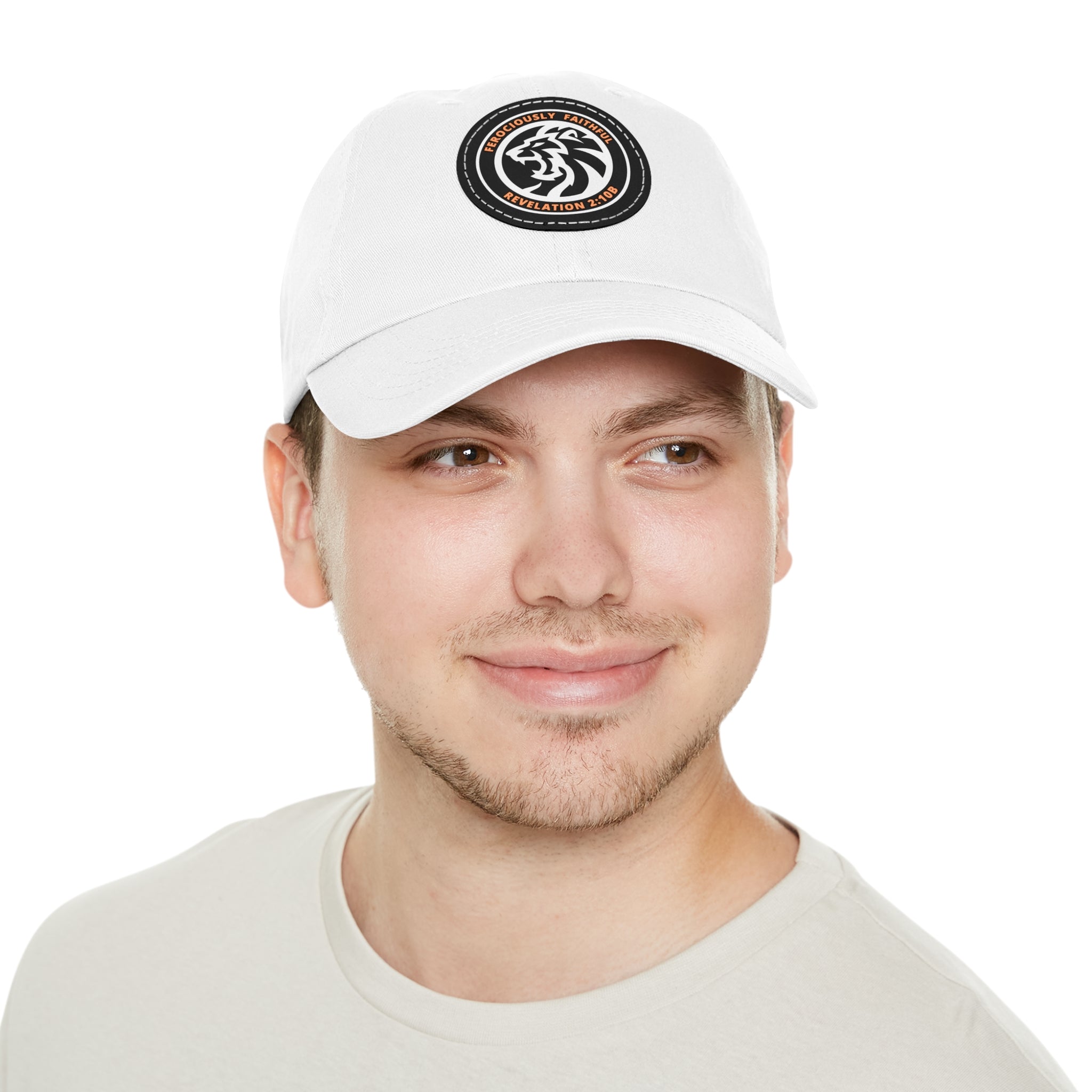 Lion Leather Patch Hat