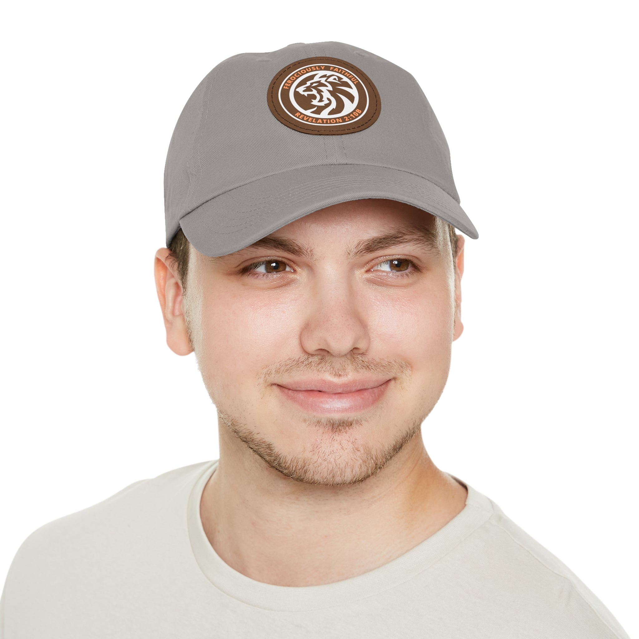 Lion Leather Patch Hat