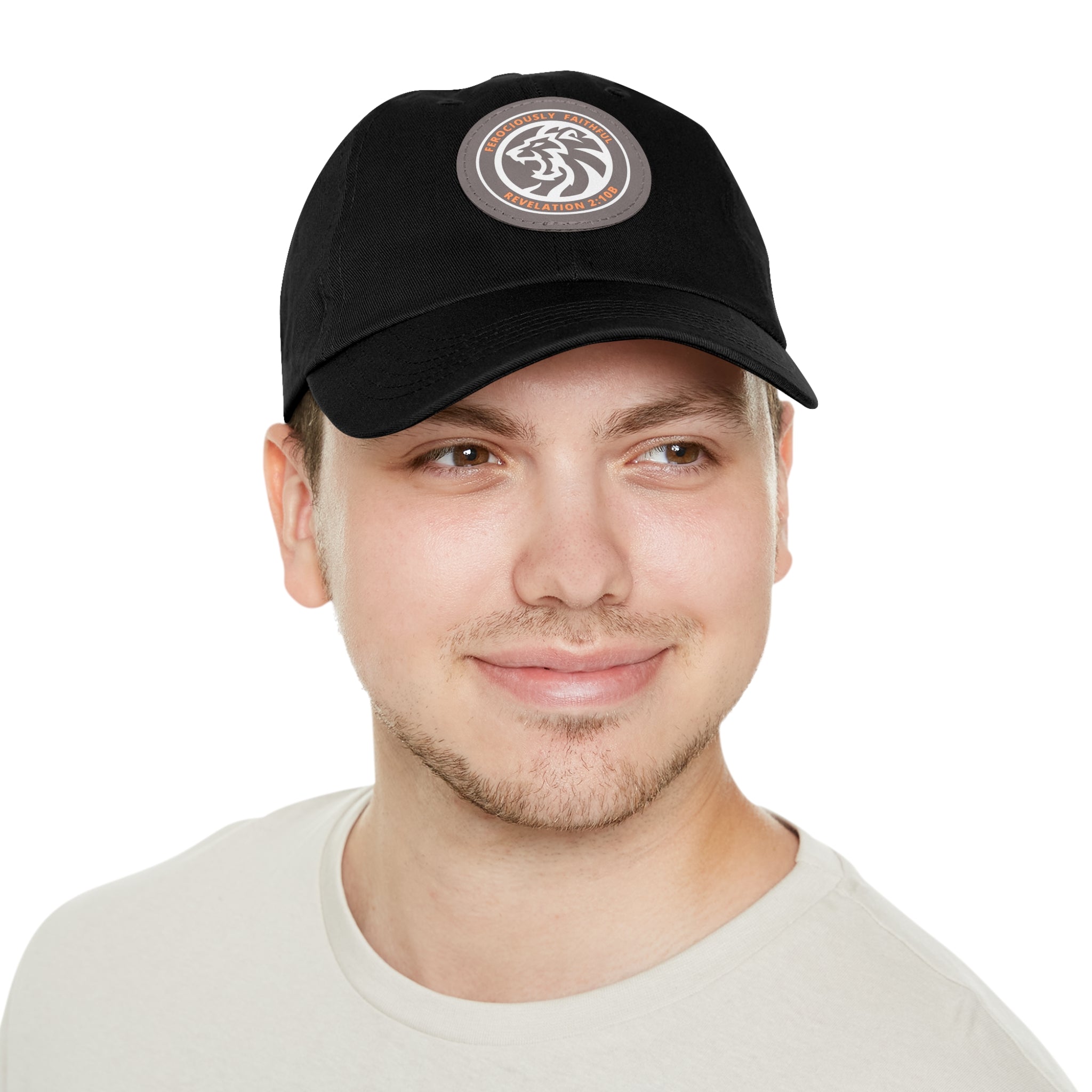 Lion Leather Patch Hat