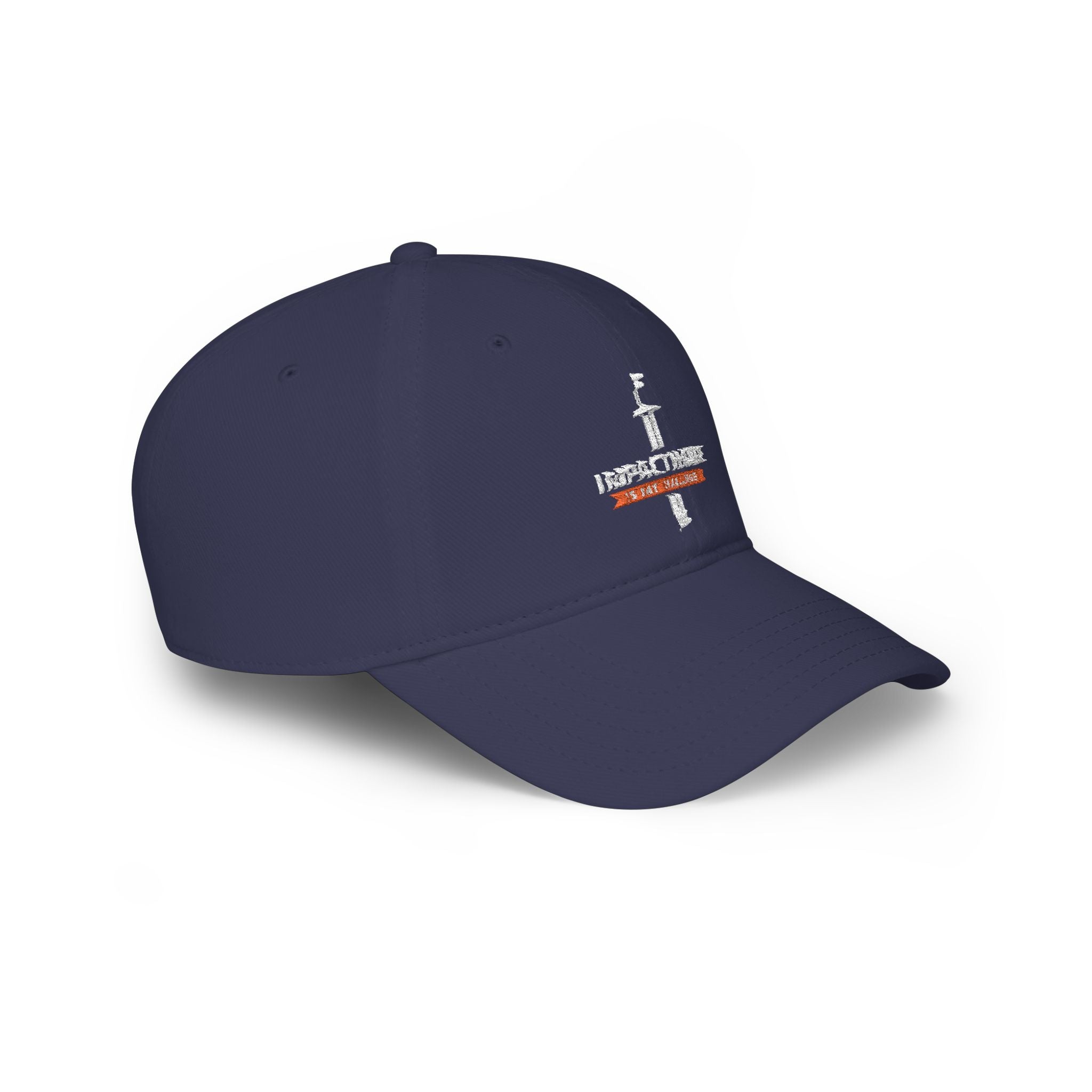 Impact Hard Navy Low Profile Baseball Cap — 'Impact Hard' Knife Logo Hat