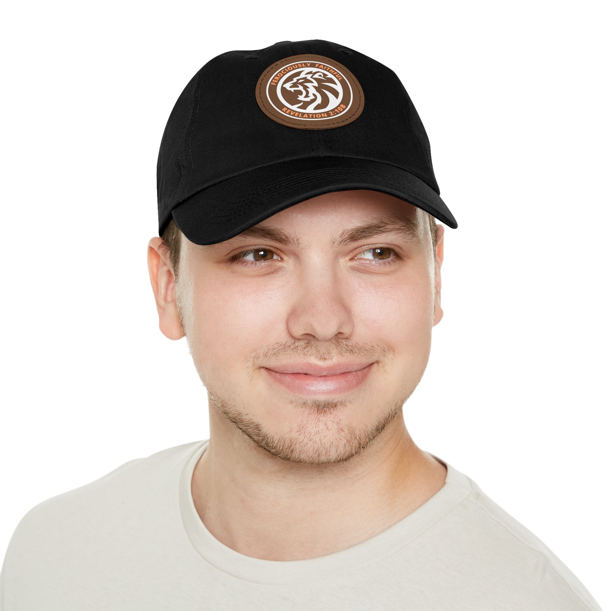 Lion Leather Patch Hat
