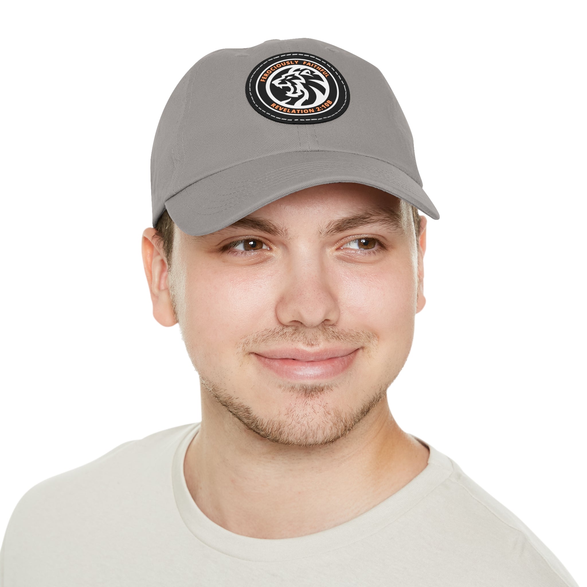 Lion Leather Patch Hat
