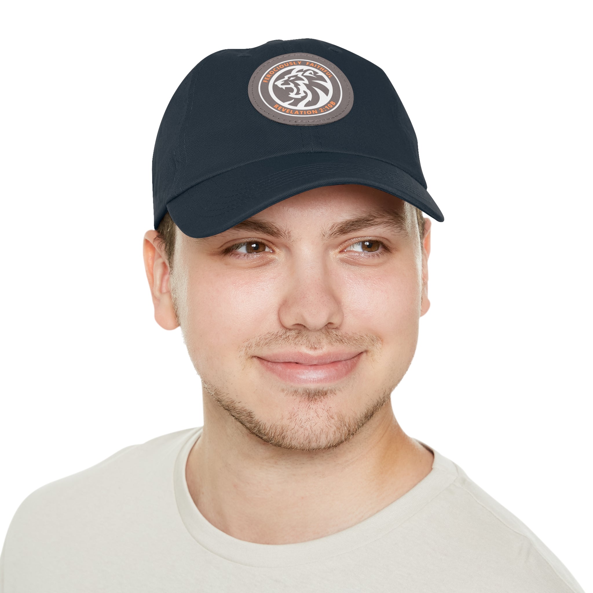 Lion Leather Patch Hat