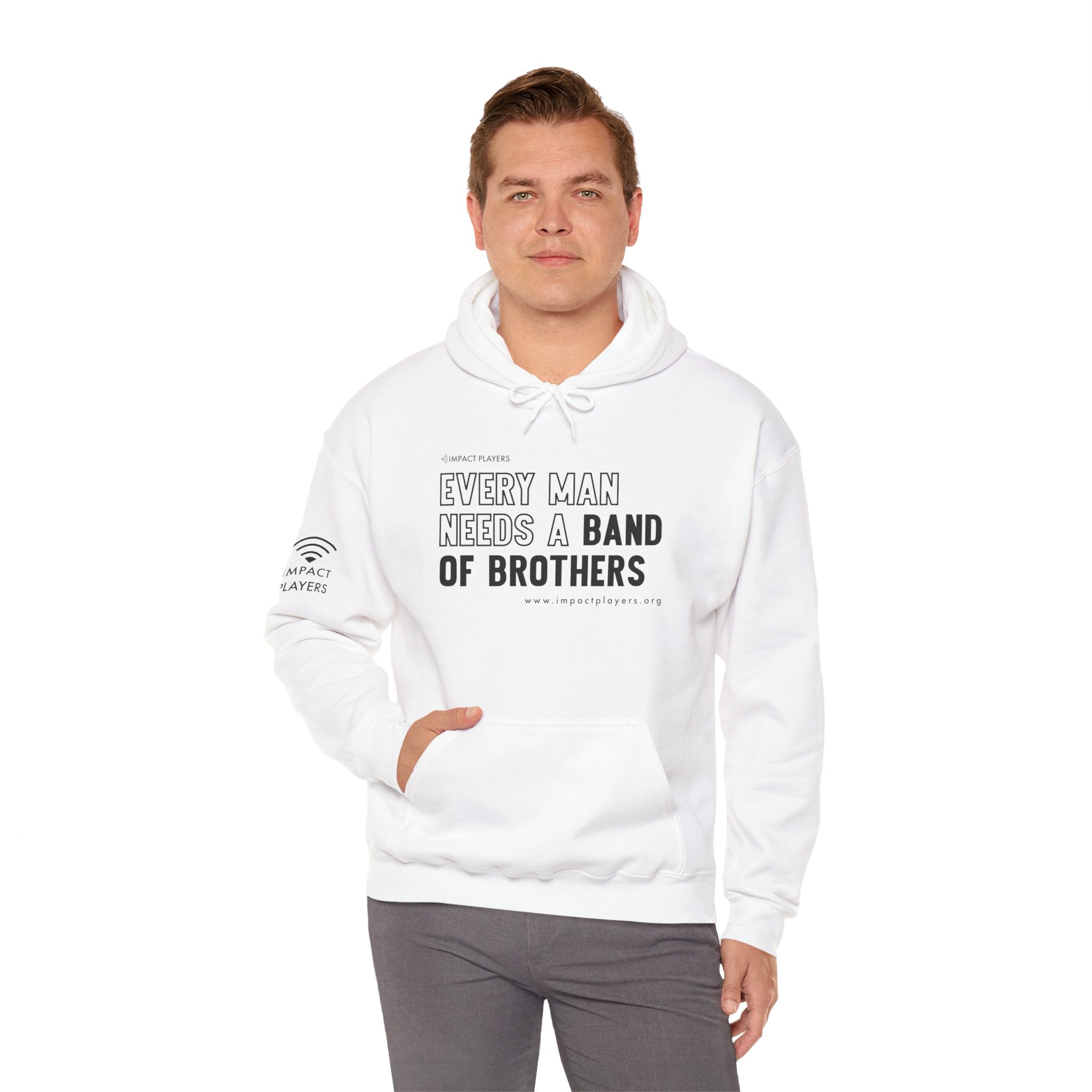 Every Man Needs a Band of Brothers Hoodie (Black Print)